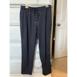 Zara Ankle Length Pants, Navy, Large